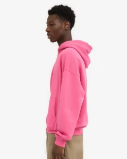 Organic Oversized Zip Hood - Bubblegum Pink