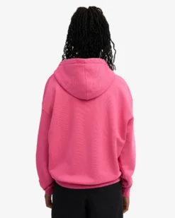 Organic Oversized Zip Hood - Bubblegum Pink