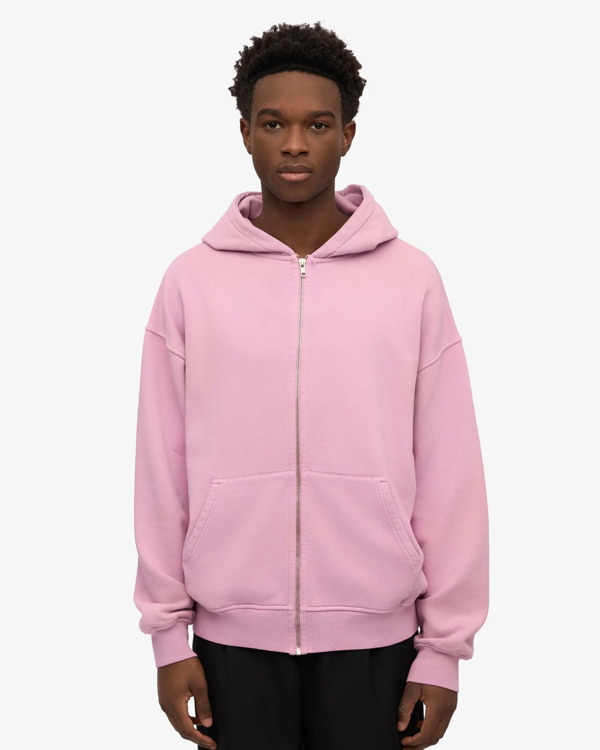 Organic Oversized Zip Hood - Cherry Blossom