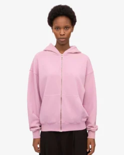 Organic Oversized Zip Hood - Cherry Blossom