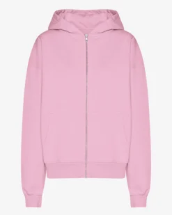 Organic Oversized Zip Hood - Cherry Blossom