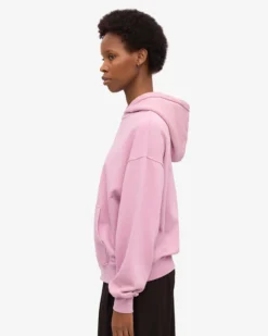 Organic Oversized Zip Hood - Cherry Blossom