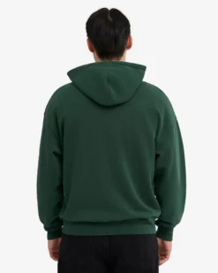 Organic Oversized Zip Hood - Emerald Green