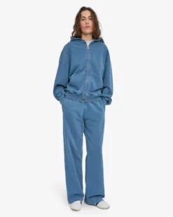 Organic Oversized Zip Hood - Faded Indigo