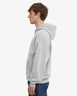 Organic Oversized Zip Hood - Faded Grey