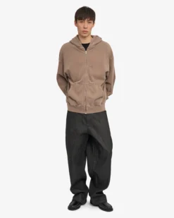 Organic Oversized Zip Hood - Faded Khaki