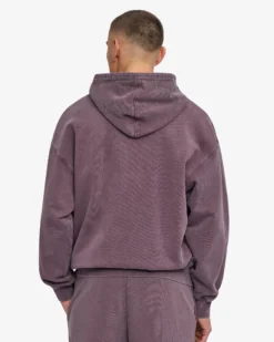 Organic Oversized Zip Hood - Faded Grape