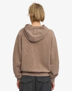 Organic Oversized Zip Hood - Faded Khaki