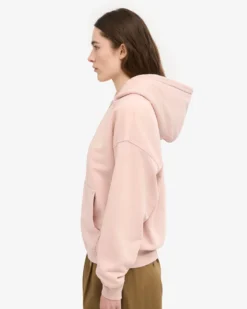 Organic Oversized Zip Hood - Faded Pink