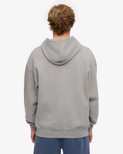 Organic Oversized Zip Hood - Heather Grey