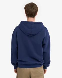 Organic Oversized Zip Hood - Marine Blue