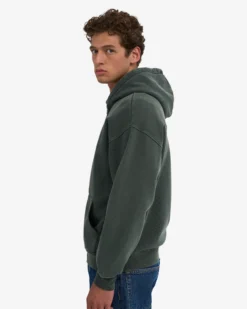 Organic Oversized Zip Hood - Midnight Forest