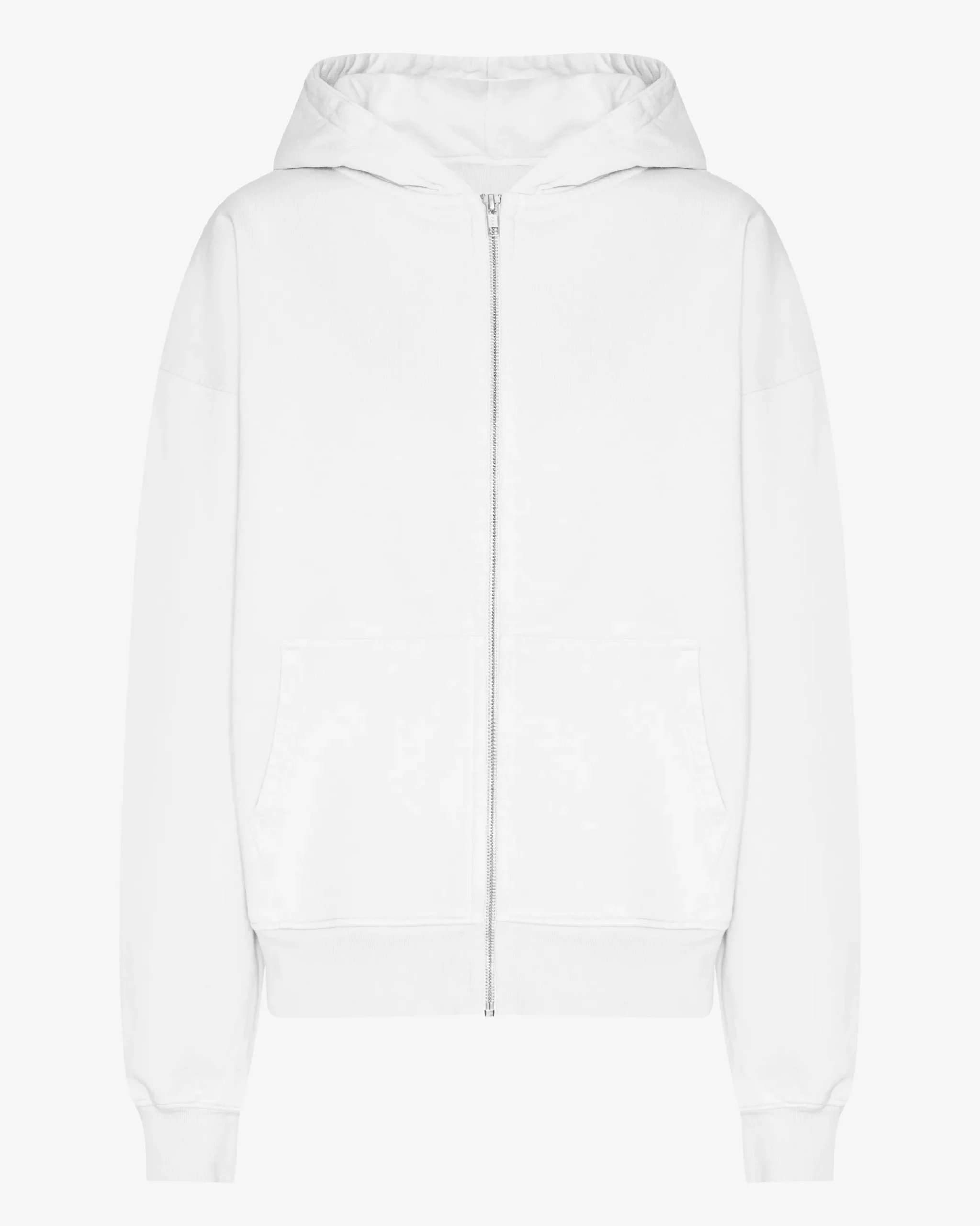 Organic Oversized Zip Hood - Optical White