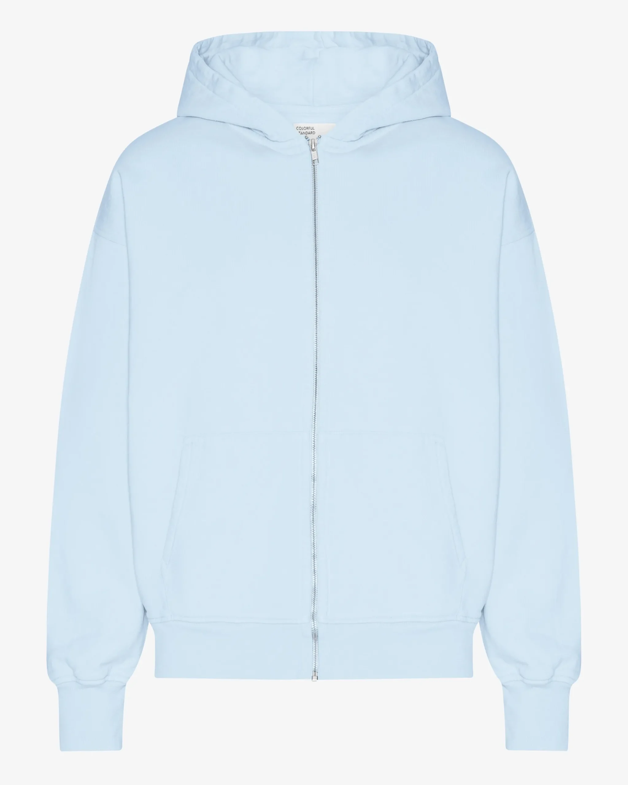 Organic Oversized Zip Hood - Polar Blue