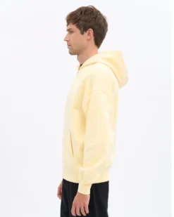 Organic Oversized Zip Hood - Soft Yellow