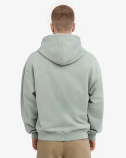 Organic Oversized Zip Hood - Steel Blue