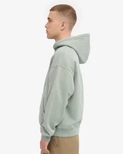 Organic Oversized Zip Hood - Steel Blue