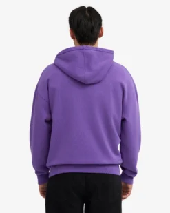 Organic Oversized Zip Hood - Ultra Violet