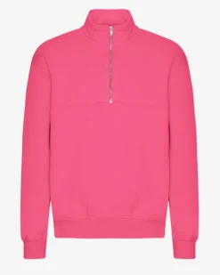 Organic Quarter Zip - Bubblegum Pink