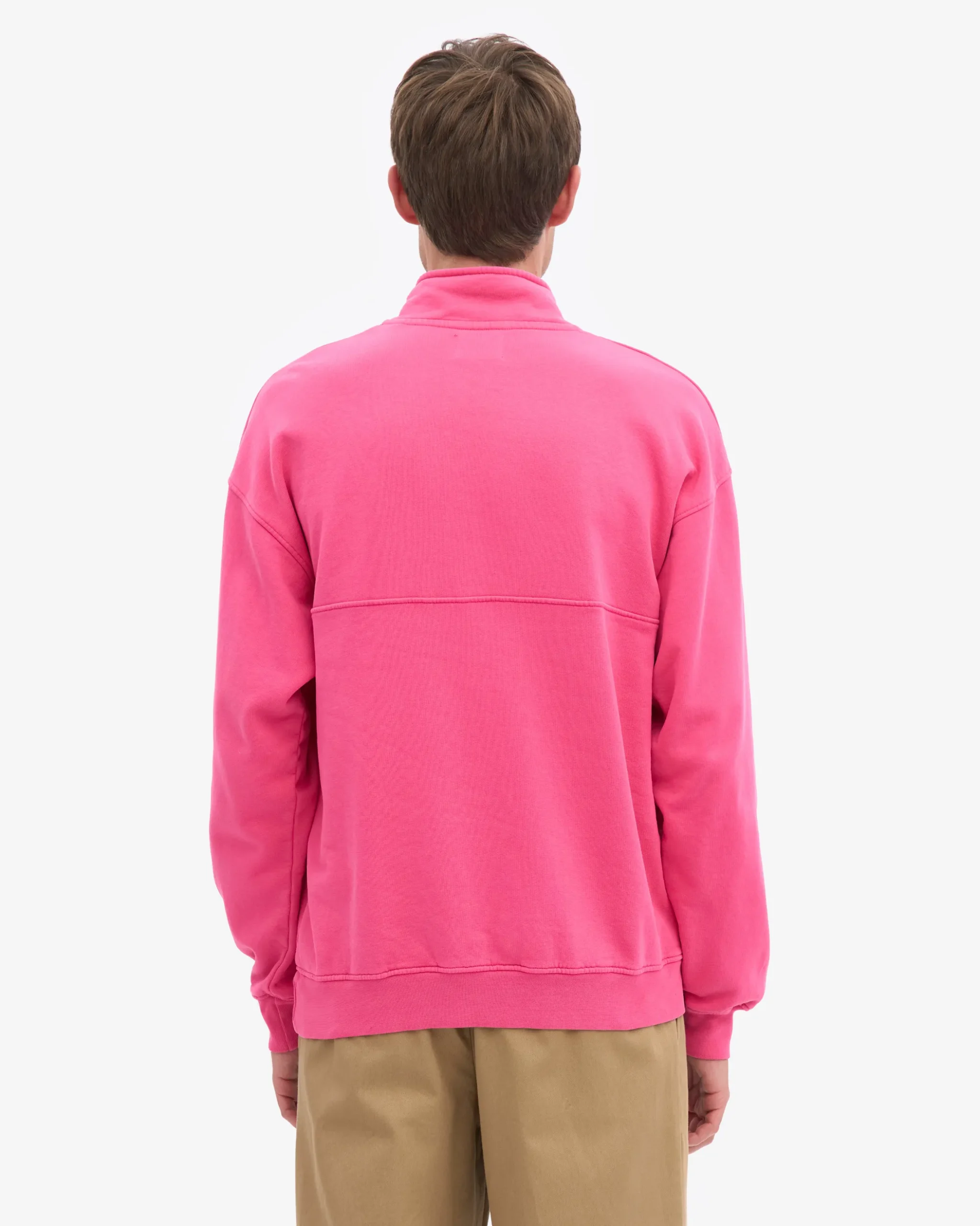 Organic Quarter Zip - Bubblegum Pink