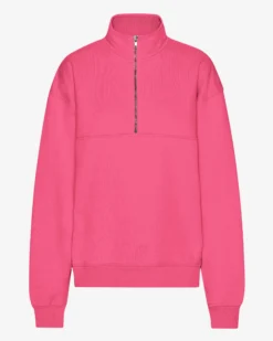 Organic Quarter Zip - Bubblegum Pink