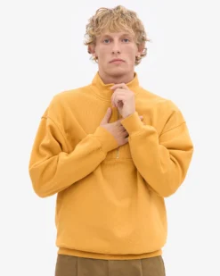 Organic Quarter Zip - Burned Yellow