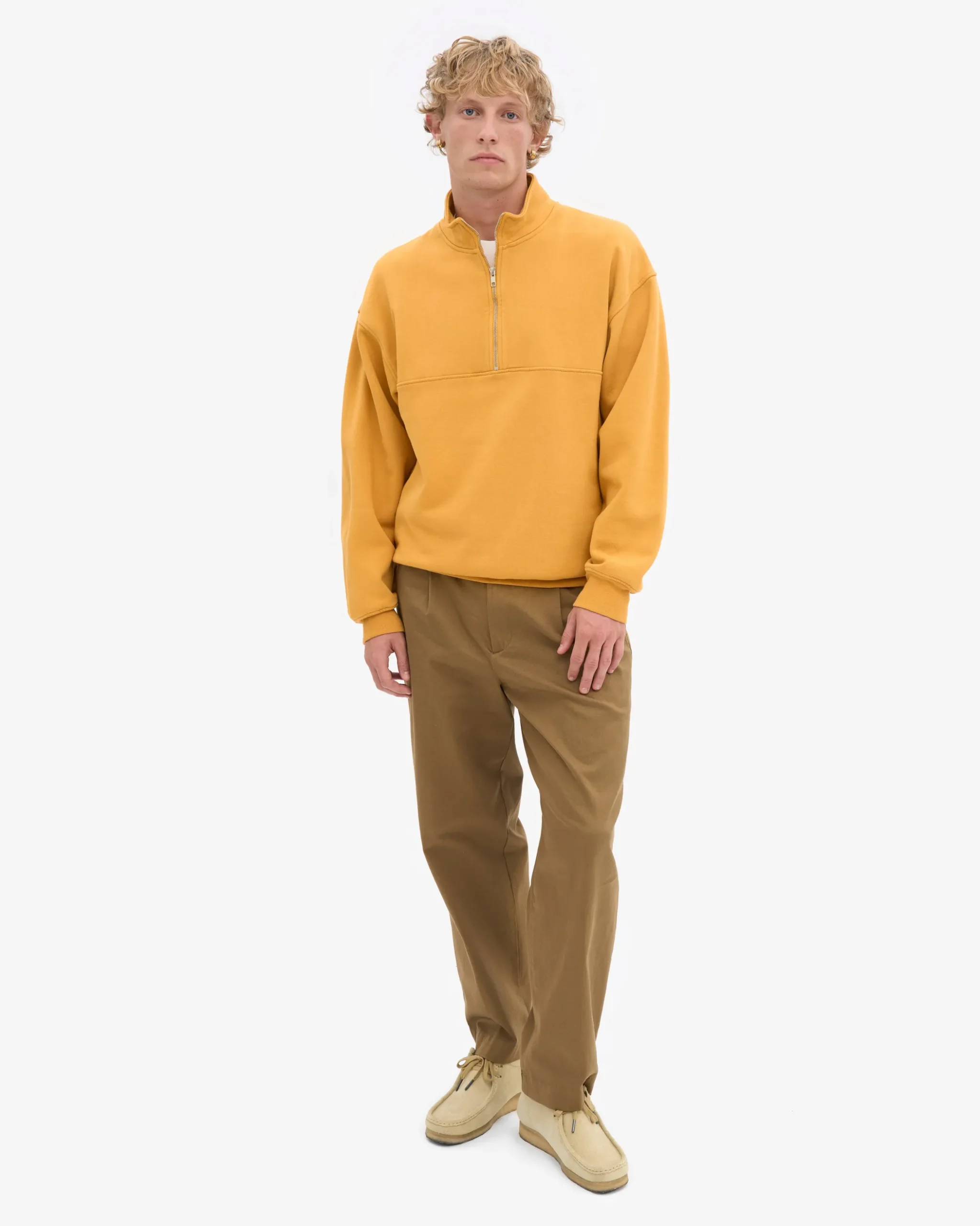 Organic Quarter Zip - Burned Yellow