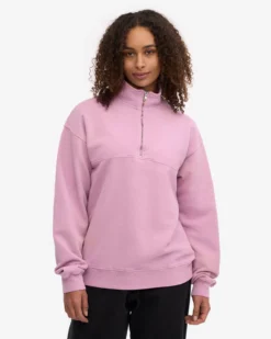 Organic Quarter Zip - Cherry Blossom