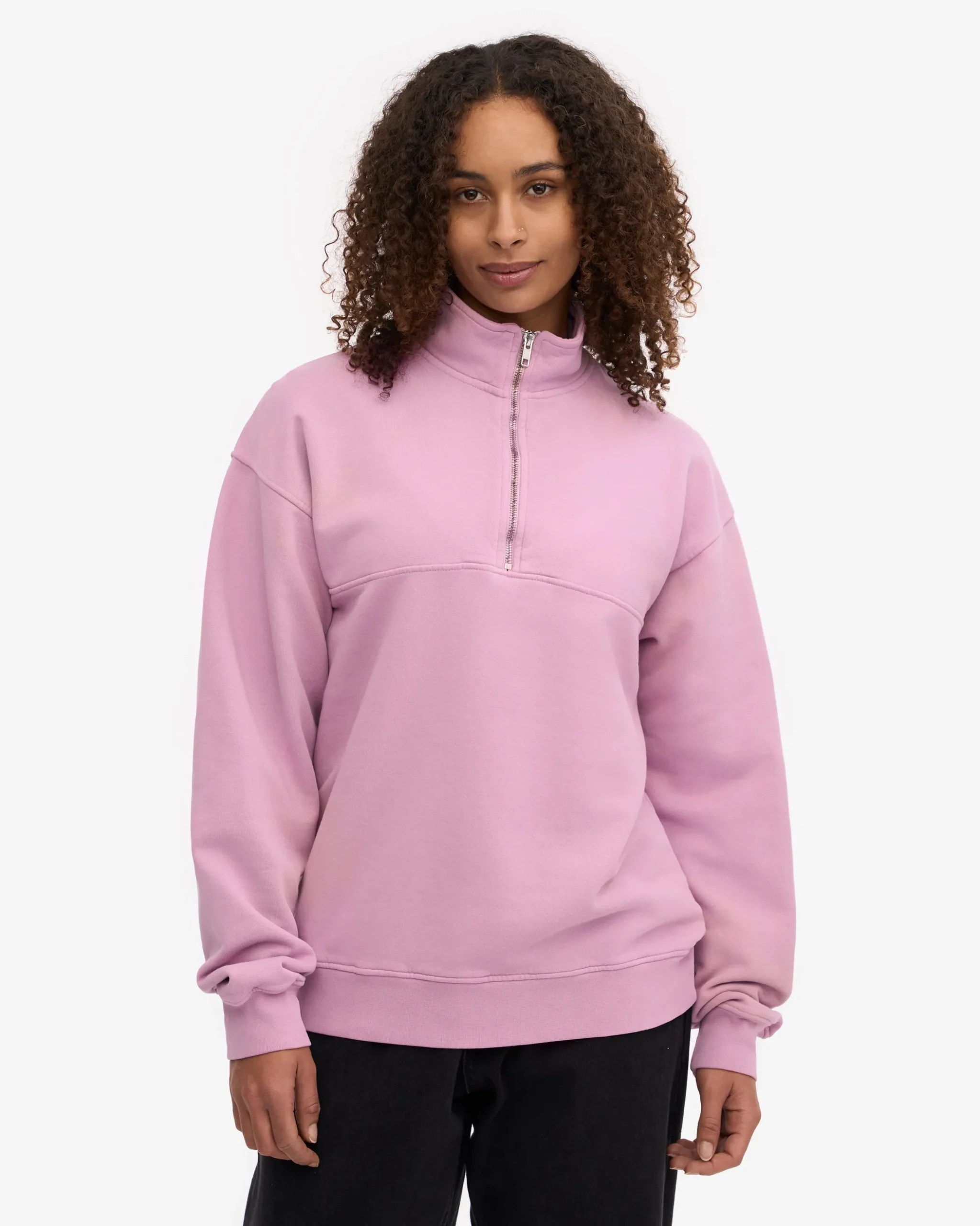 Organic Quarter Zip - Cherry Blossom