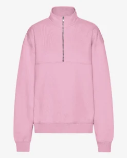 Organic Quarter Zip - Cherry Blossom