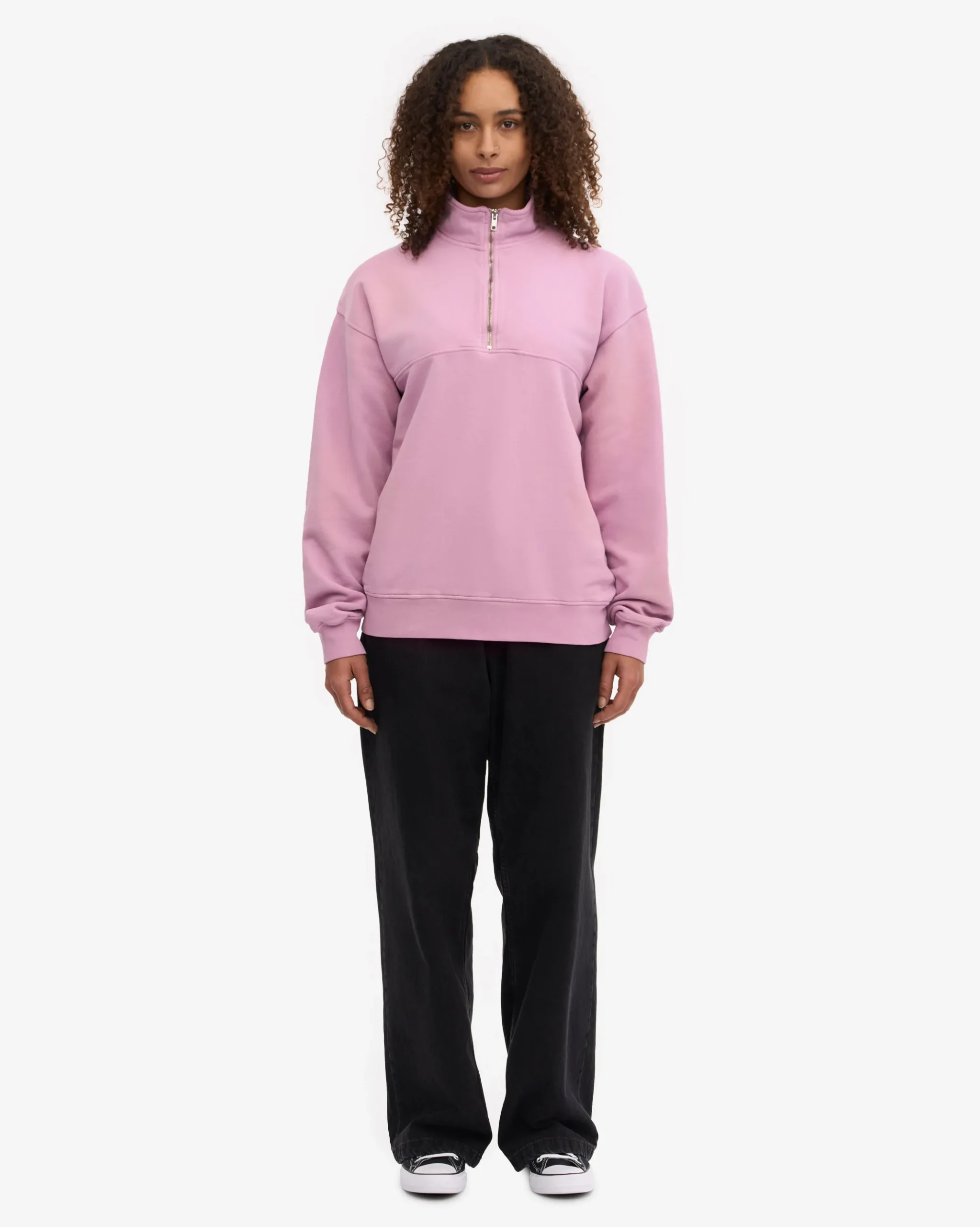 Organic Quarter Zip - Cherry Blossom