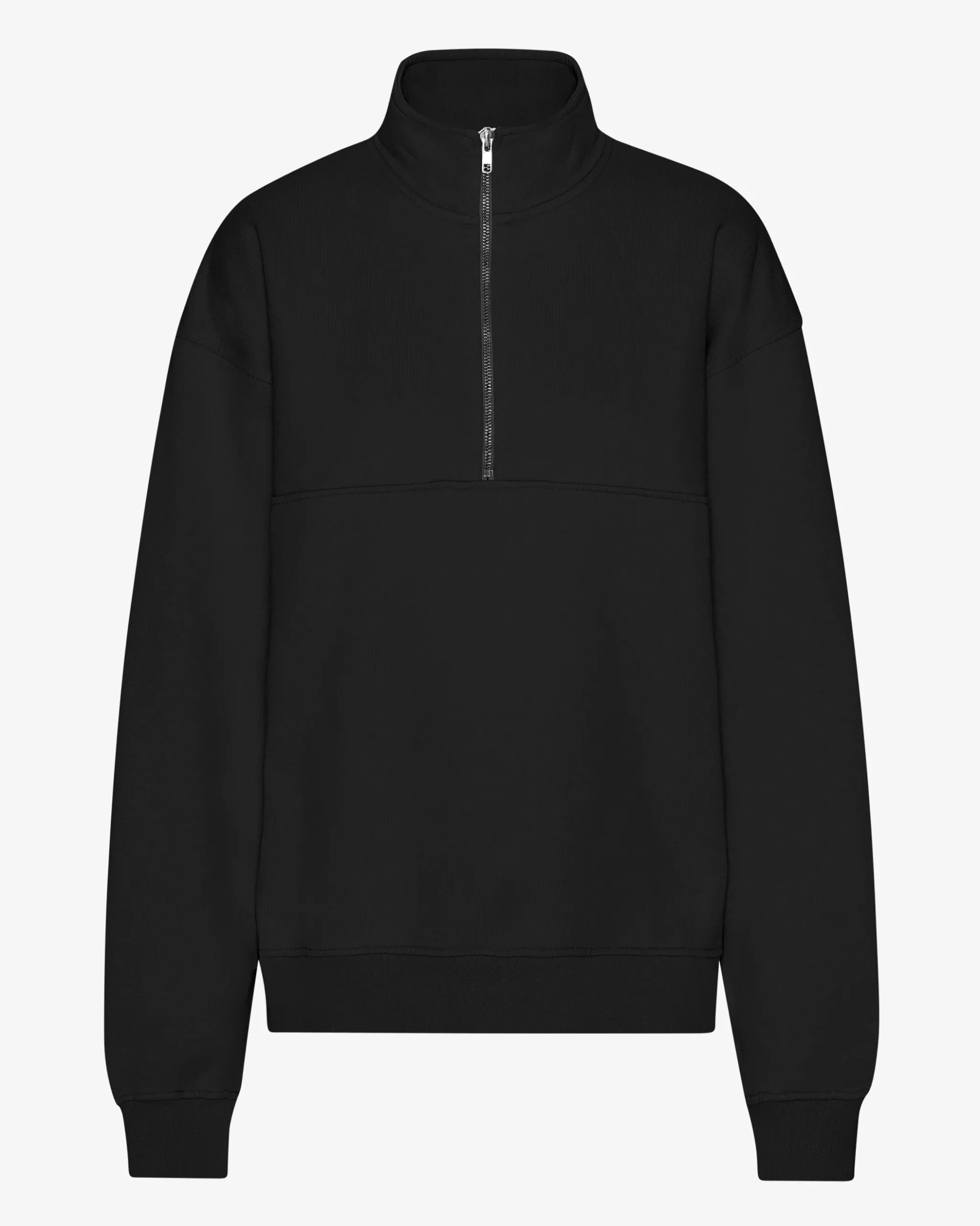 Organic Quarter Zip - Deep Black