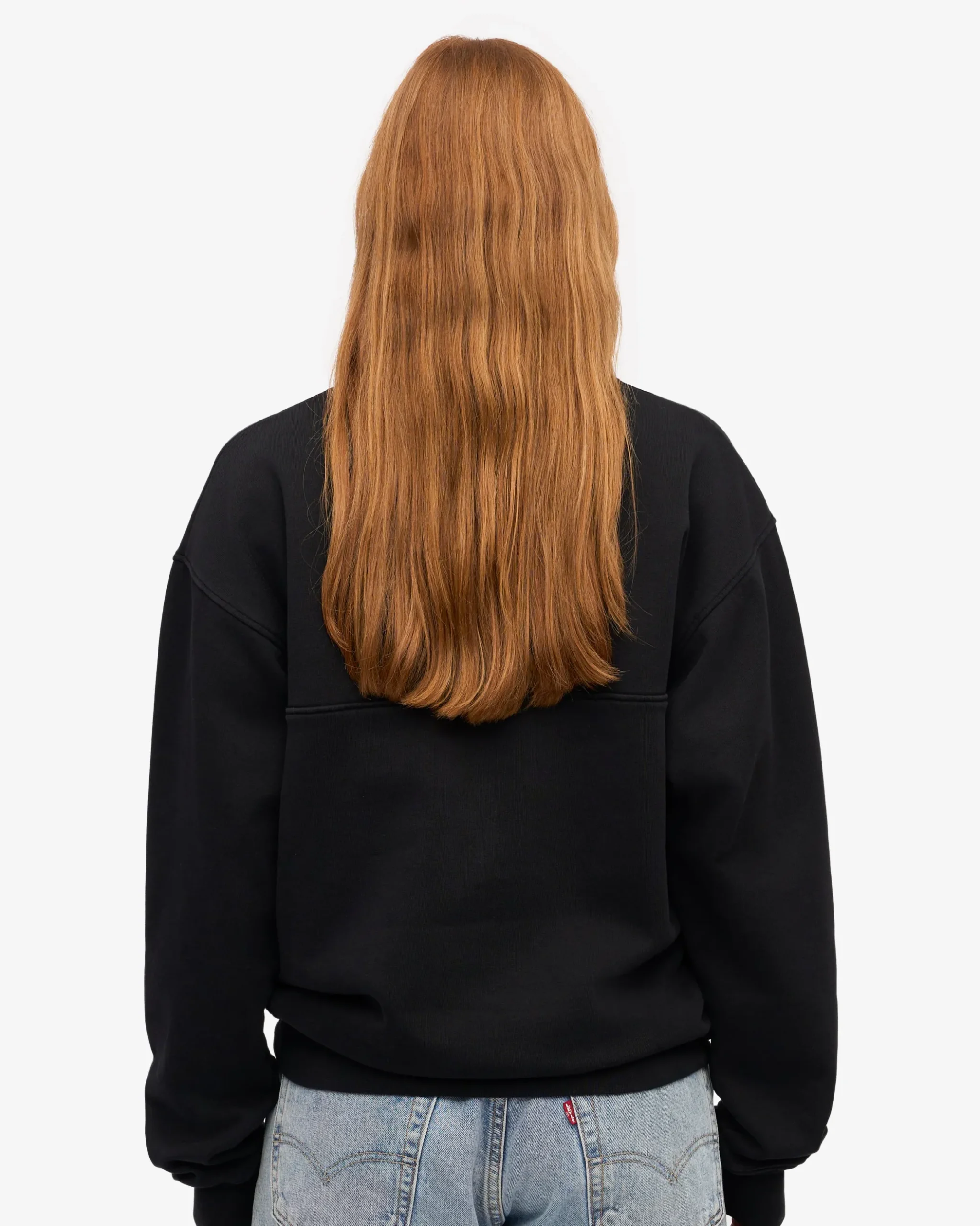 Organic Quarter Zip - Deep Black
