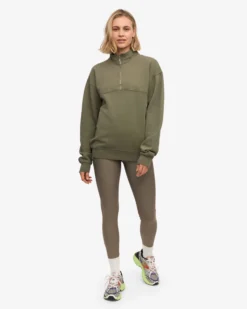 Organic Quarter Zip - Dusty Olive