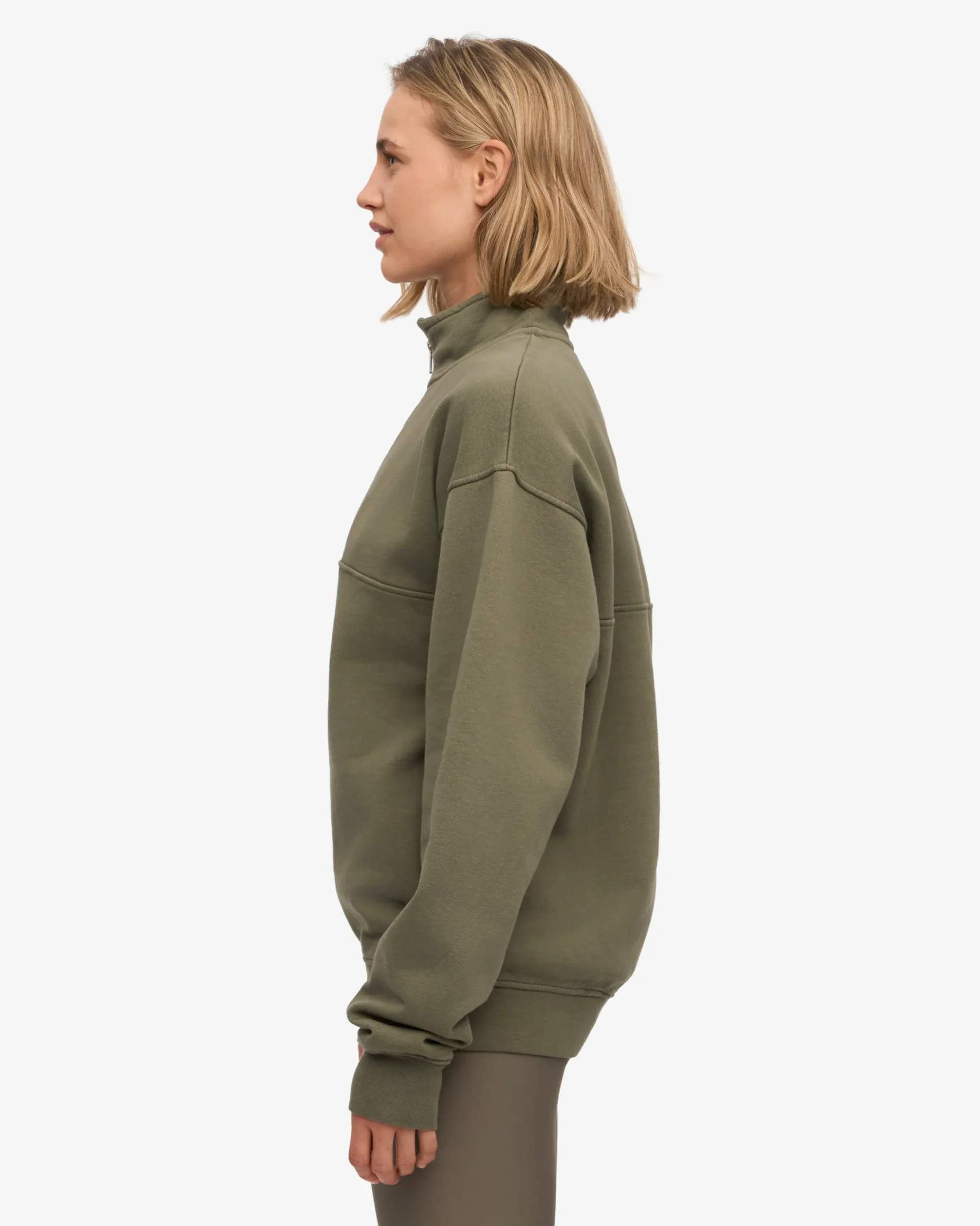 Organic Quarter Zip - Dusty Olive