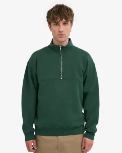 Organic Quarter Zip - Emerald Green