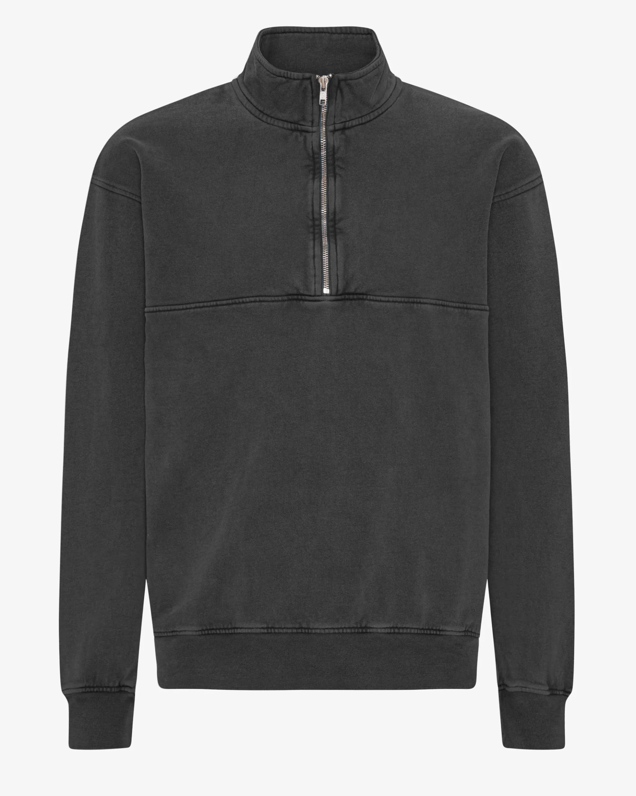 Organic Quarter Zip - Faded Black
