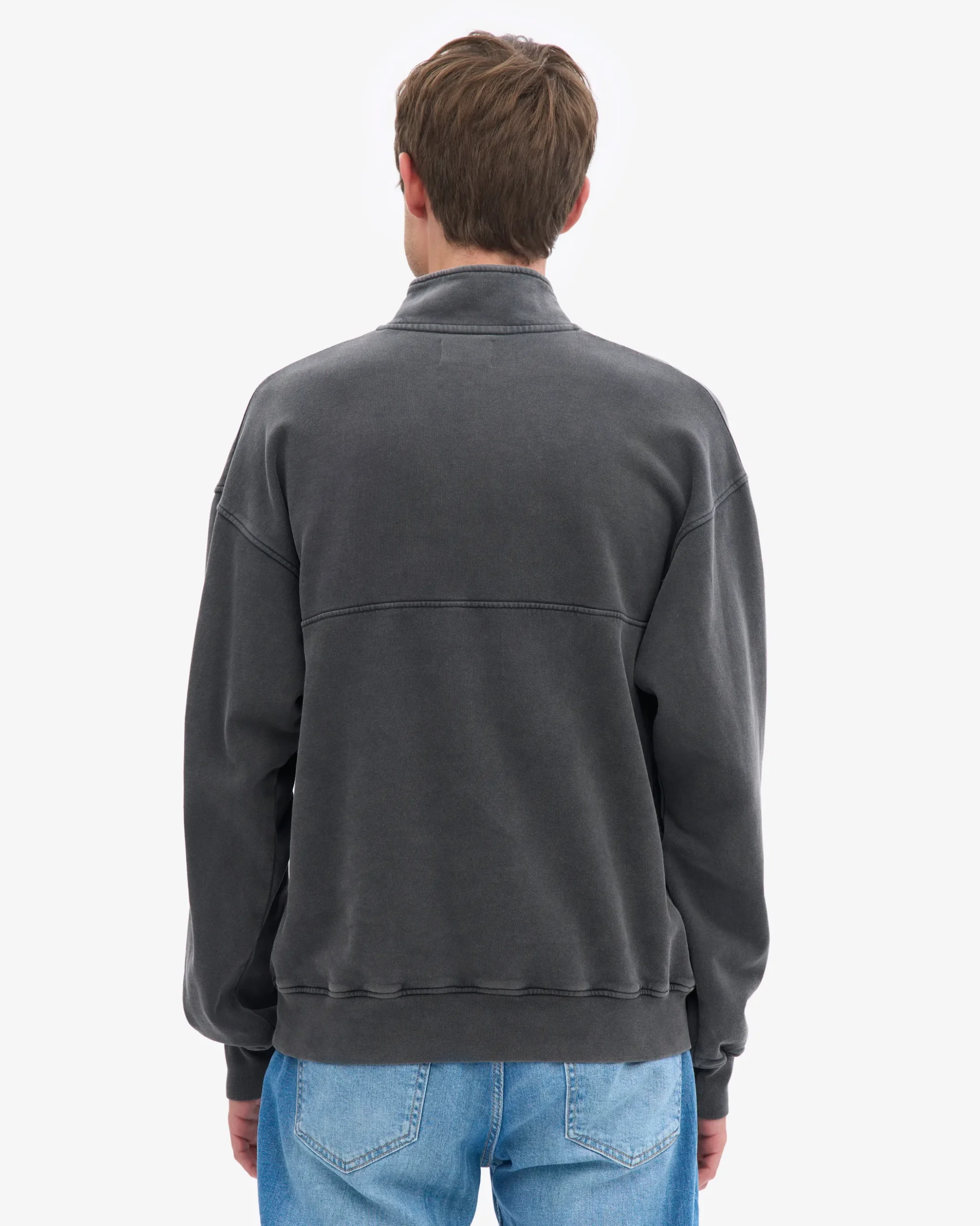 Organic Quarter Zip - Faded Black