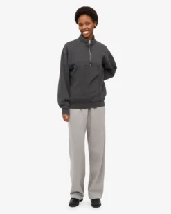 Organic Quarter Zip - Faded Black