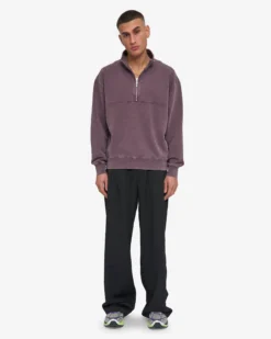 Organic Quarter Zip - Faded Grape