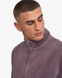Organic Quarter Zip - Faded Grape