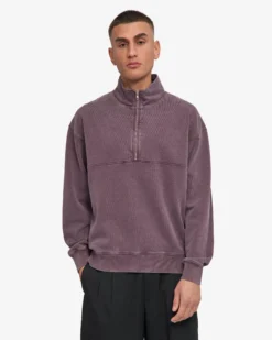 Organic Quarter Zip - Faded Grape