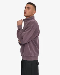 Organic Quarter Zip - Faded Grape
