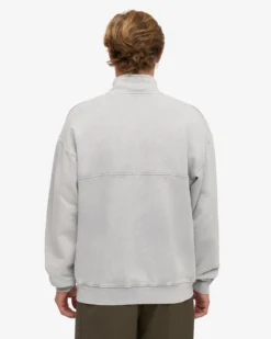 Organic Quarter Zip - Faded Grey