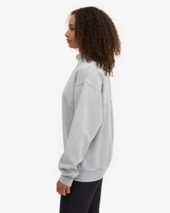 Organic Quarter Zip - Faded Grey
