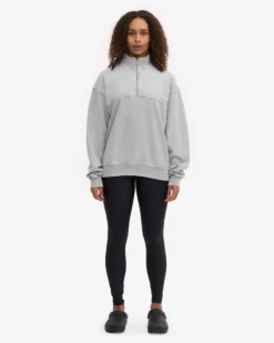 Organic Quarter Zip - Faded Grey