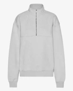 Organic Quarter Zip - Faded Grey