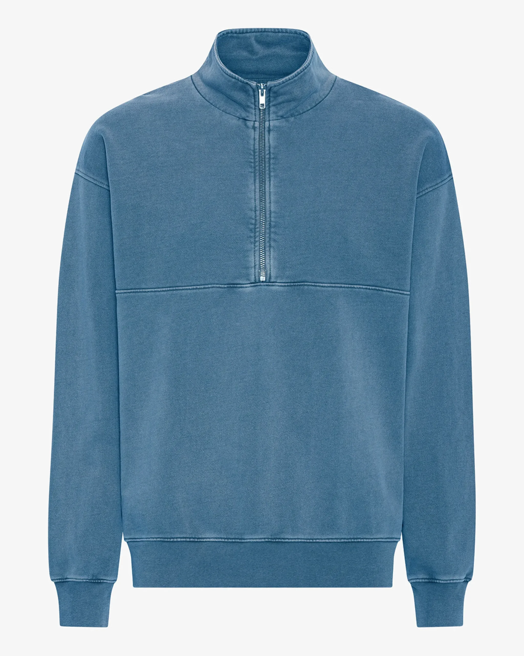Organic Quarter Zip - Faded Indigo