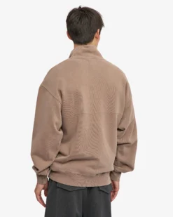 Organic Quarter Zip - Faded Khaki