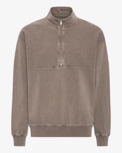 Organic Quarter Zip - Faded Khaki